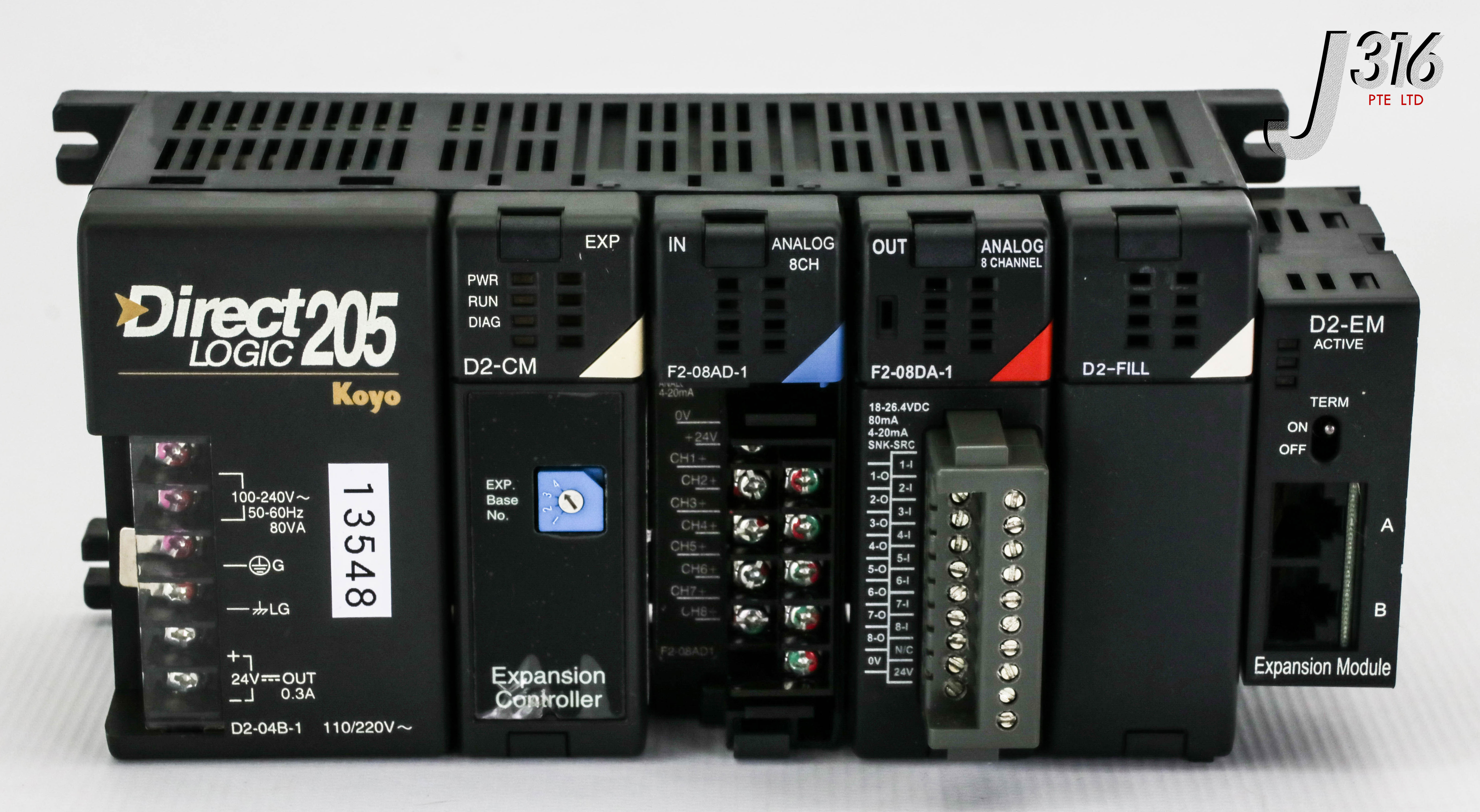 13548 AUTOMATION DIRECT DIRECT LOGIC 205 SERIES BASE UNIT W/5